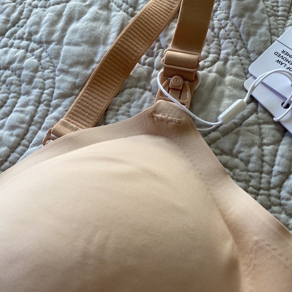 MomCozy Ultra Soft & Omni Maternity Nursing Bra - Blush Color, Large - Picture 3 of 6